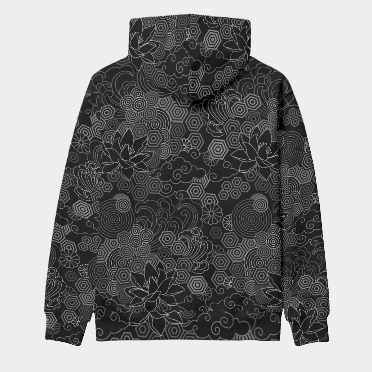 Black Lotus (AOP Hoodie)-AOP Hoodie-Swish Embassy