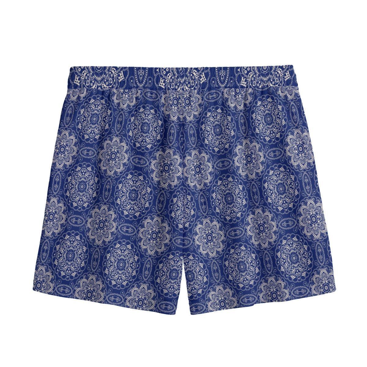 Blue Mendala (Shorts)-Shorts-Swish Embassy