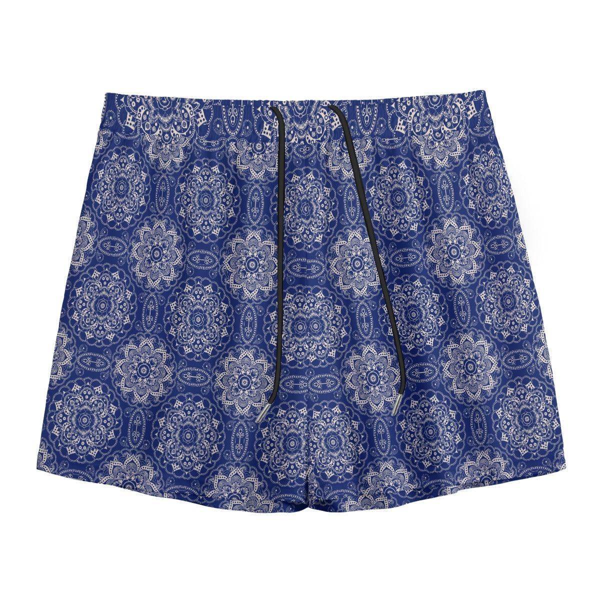 Blue Mendala (Shorts)-Shorts-Swish Embassy