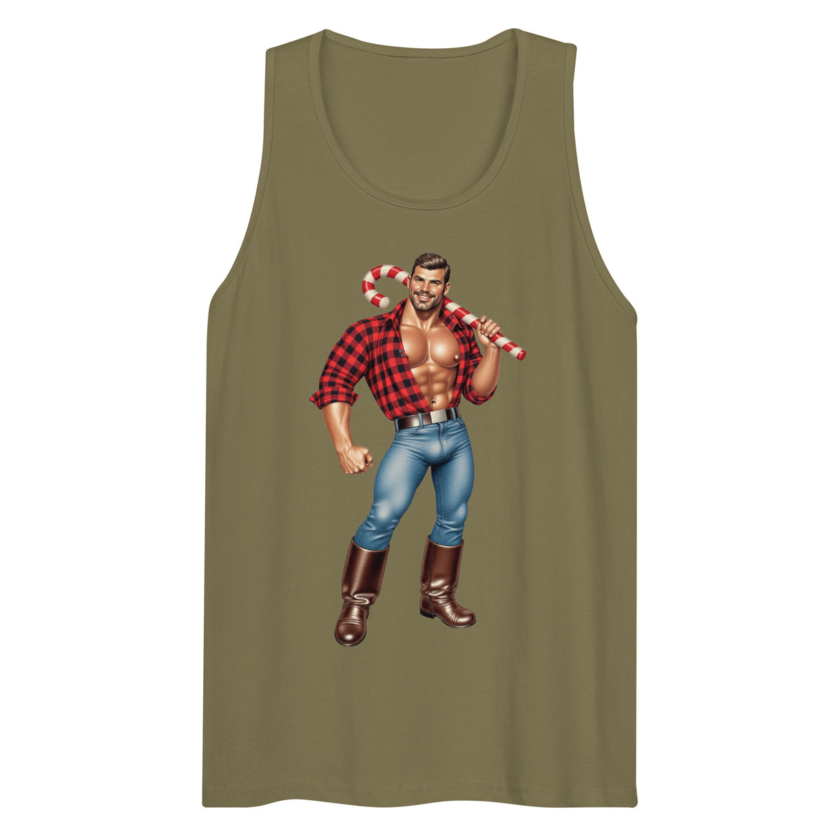 Candy Man (Tank top)-Christmas Tank Tops-Swish Embassy