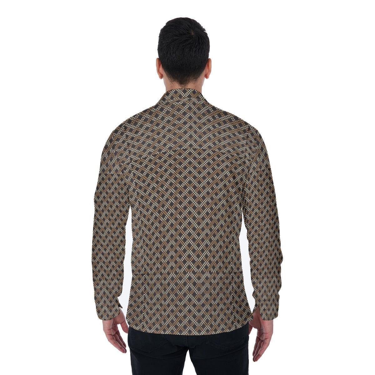 Chevron (Long Sleeve Button Shirt)-Long Sleeve Button Shirts-Swish Embassy