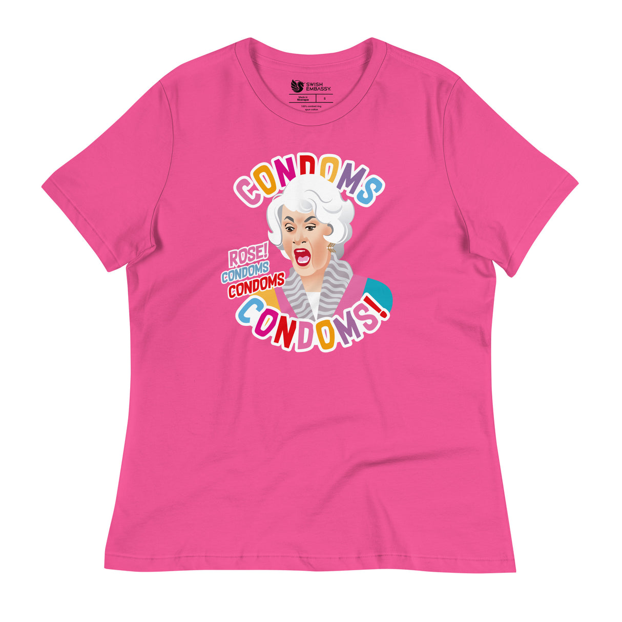 Condoms! (Women's Relaxed T-Shirt)-Women's T-Shirts-Swish Embassy