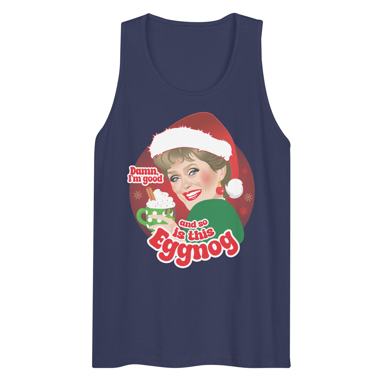 Damn Eggnog (Tank top)-Christmas Tank Tops-Swish Embassy