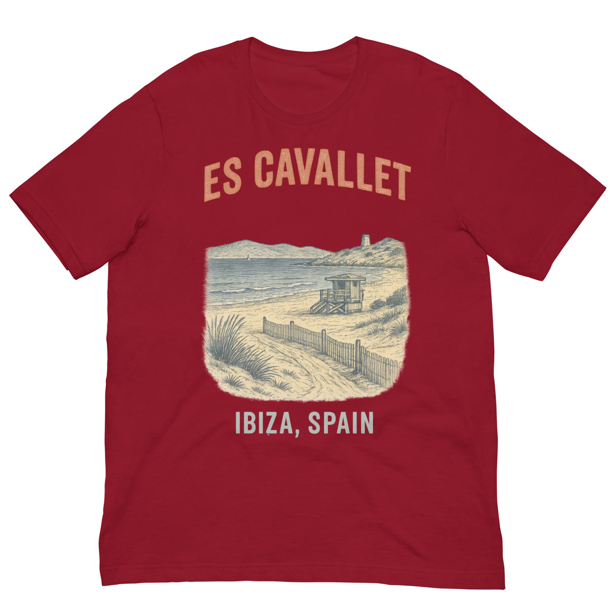 Es Cavallet Beach-T-Shirts-Swish Embassy