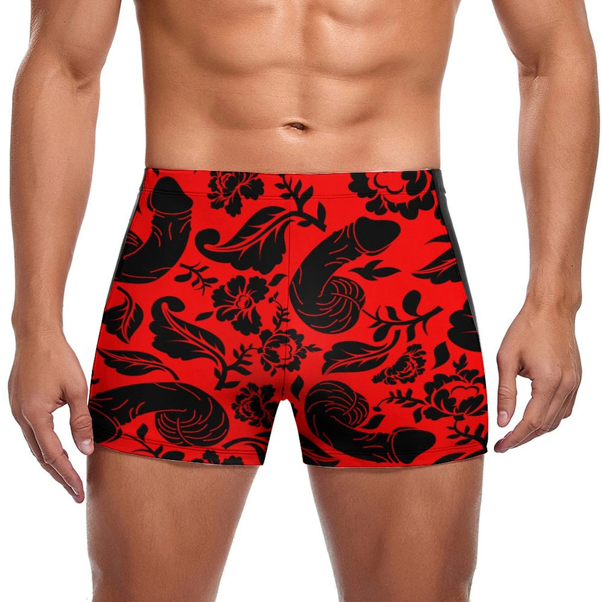 Floral Pecker (Square Cut Trunks)-Square Cut Trunks-Swish Embassy