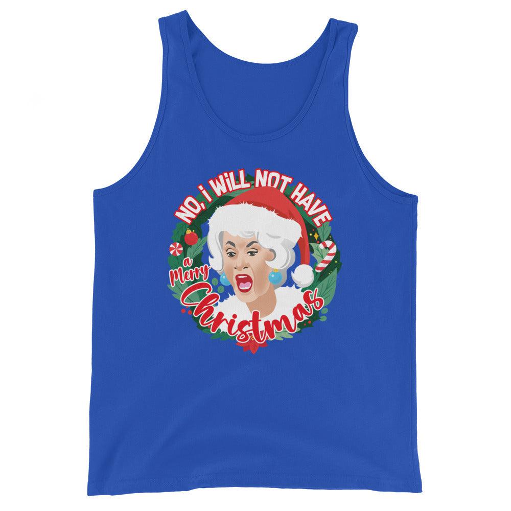 GG I Will Not Have A Merry XMas (Tank Top)-Christmas Tank Tops-Swish Embassy