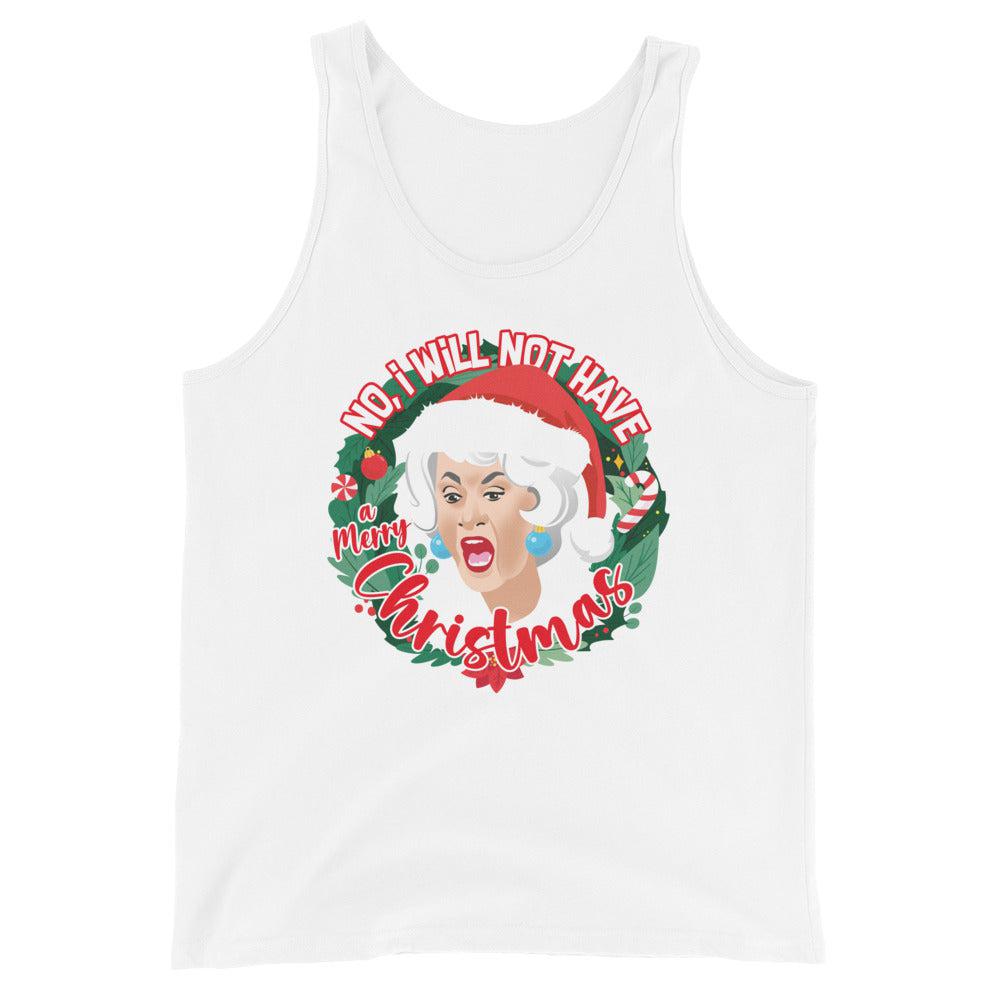 GG I Will Not Have A Merry XMas (Tank Top)-Christmas Tank Tops-Swish Embassy