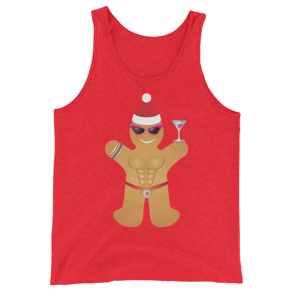 Gingerbread Circuit Man (Tank Top)-Christmas Tank Tops-Swish Embassy