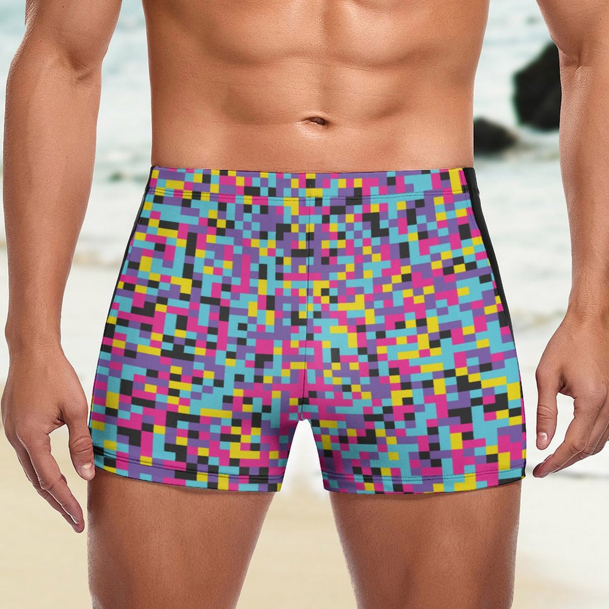Glitch Candy (Square Cut Trunks)-Square Cut Trunks-Swish Embassy