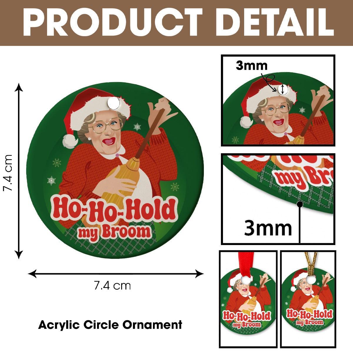 Ho Ho Hold My Broom (Ceramic Holiday Keepsake)-Ceramic Holiday Keepsake-Swish Embassy