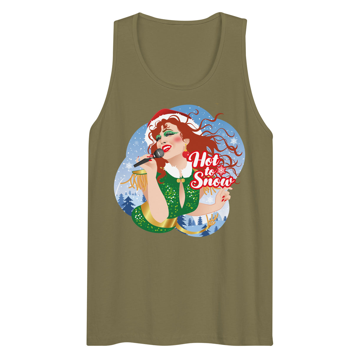 Hot To Snow (Tank top)-Christmas Tank Tops-Swish Embassy