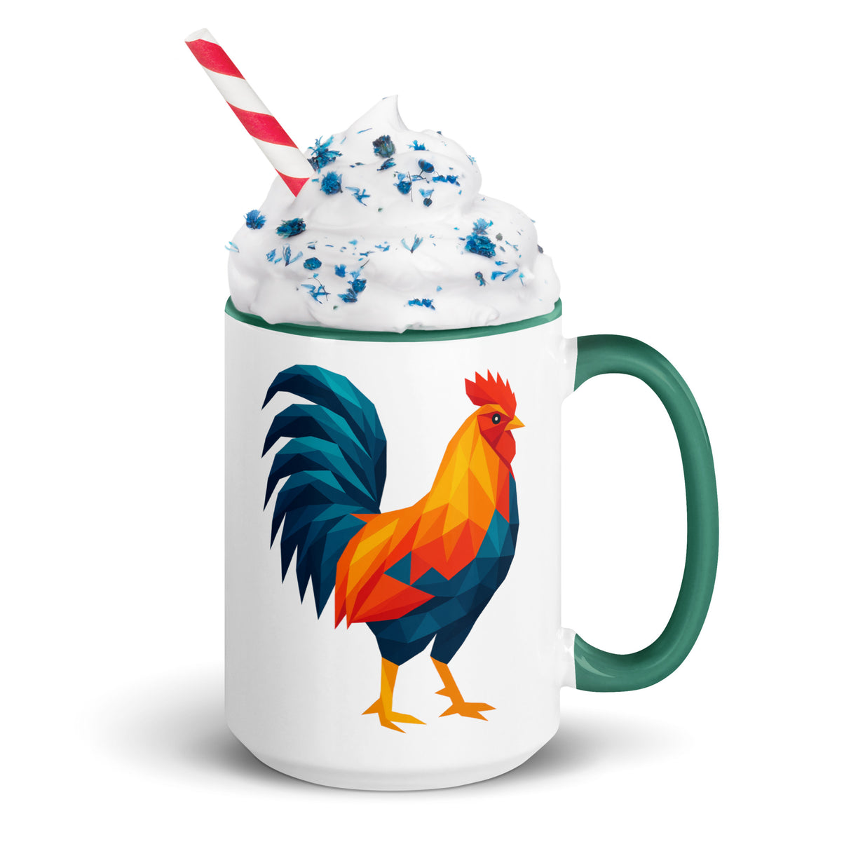 Huge Polygon Rooster (Mug)-Mugs-Swish Embassy