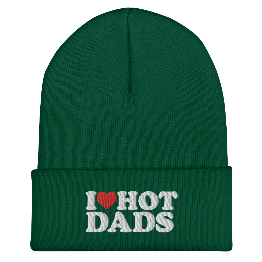 I Love Hot Dads (Beanie)-Beanie-Swish Embassy