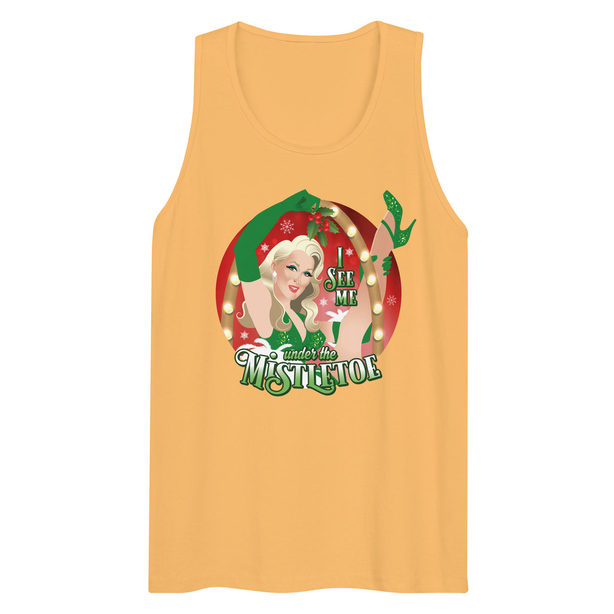 I See Me Under the Mistletoe (Tank top)-Christmas Tank Tops-Swish Embassy