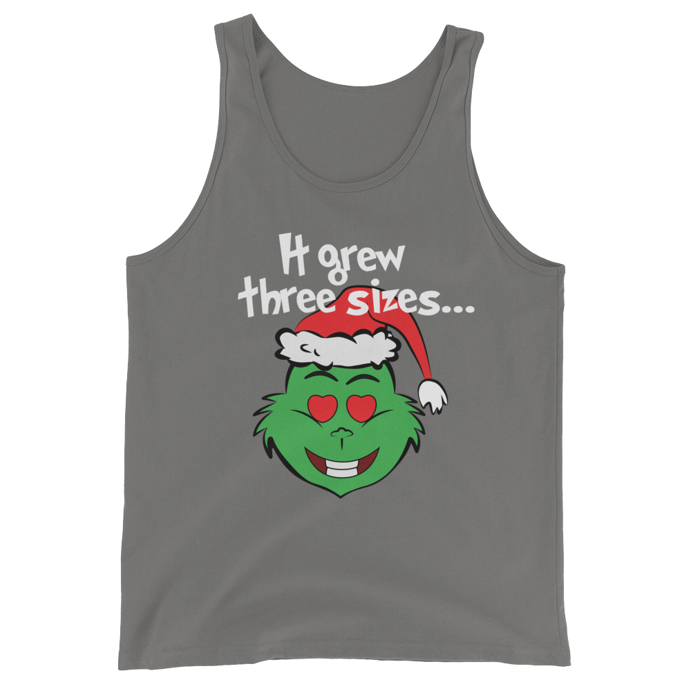 It Grew Three Sizes (Tank Top)-Christmas Tank Tops-Swish Embassy