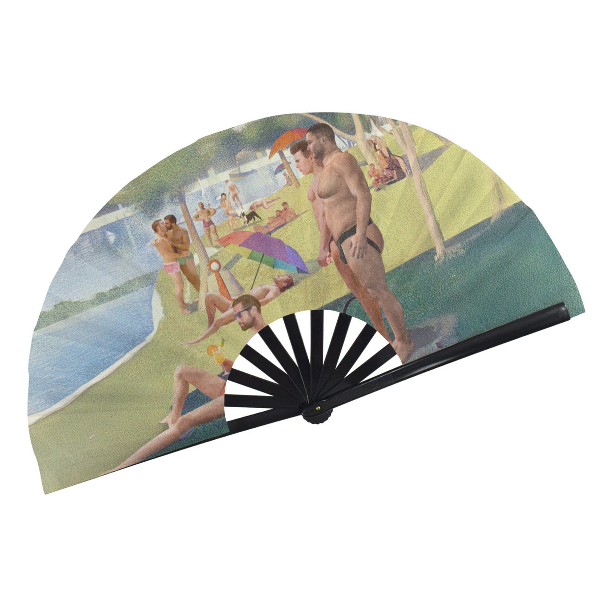 La Grande Jock (Folding Clack Fan)-Folding Fans-Swish Embassy