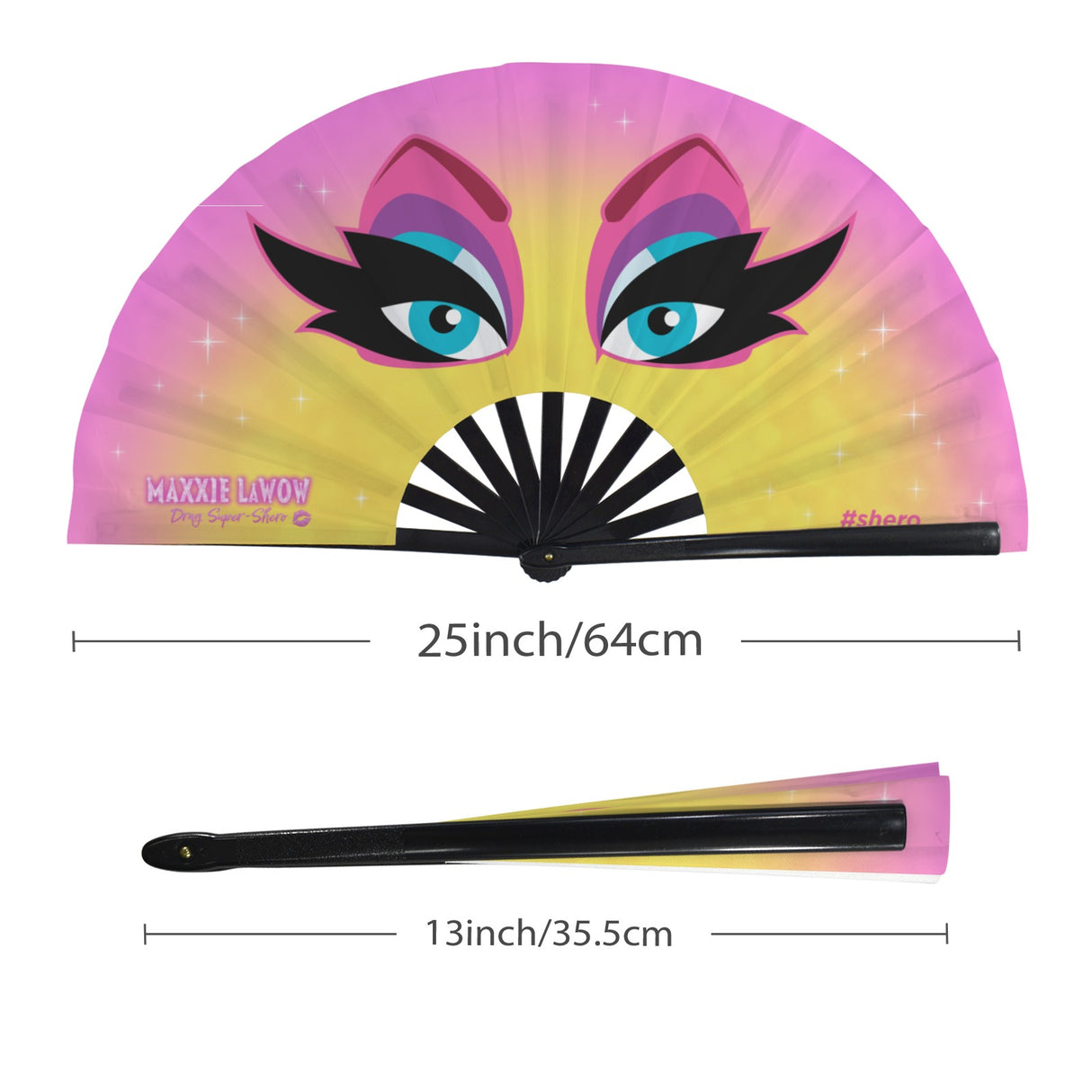 Maxxie Eyes (Folding Clack Fan)-Folding Fans-Swish Embassy