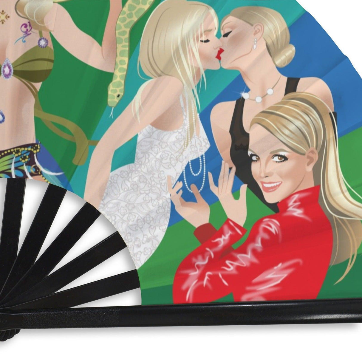 Oops (Folding Clack Fan)-Folding Fans-Swish Embassy