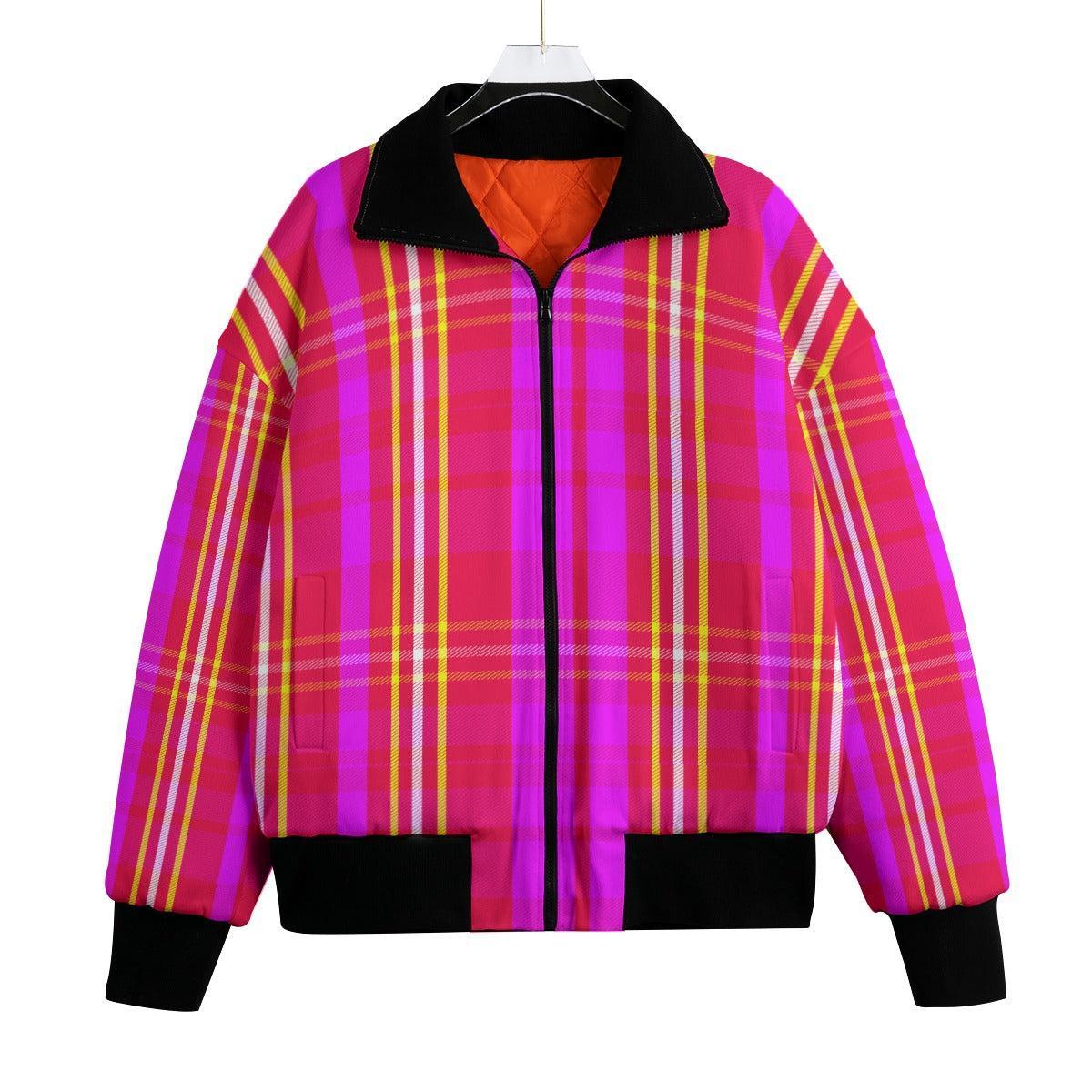 Pink Plaid Club (Fleece Jacket)-Fleece Jacket-Swish Embassy