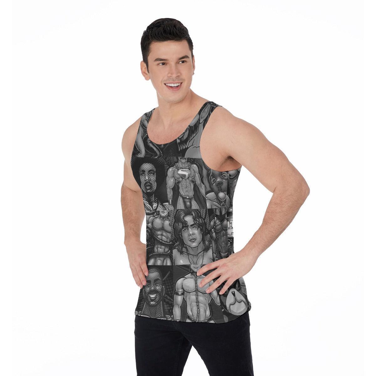 Pop Boys Black (Allover Tank Top)-Allover Tank Top-Swish Embassy