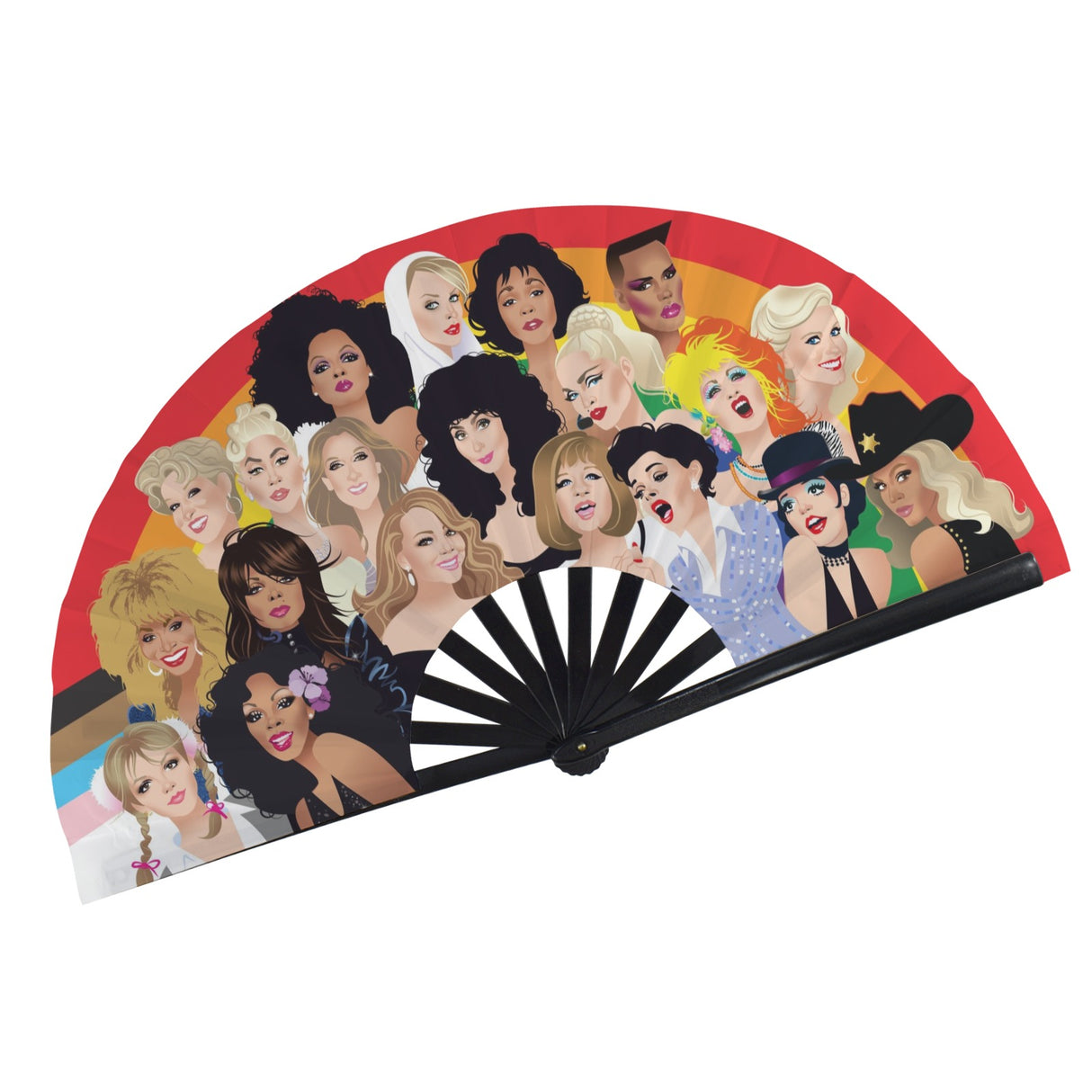 Pride Divas (Folding Clack Fan)-Folding Fans-Swish Embassy