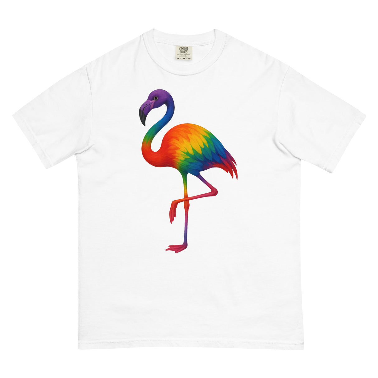 Pride Flamingo (Boxy Tee)-Boxy T-Shirt-Swish Embassy