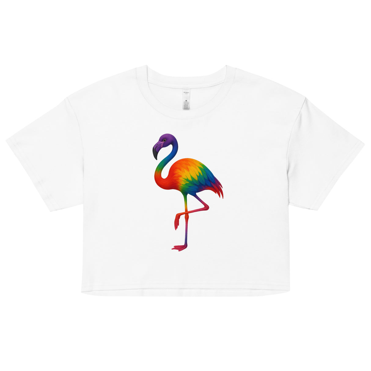 Pride Flamingo (Crop Top)-Crop Top-Swish Embassy