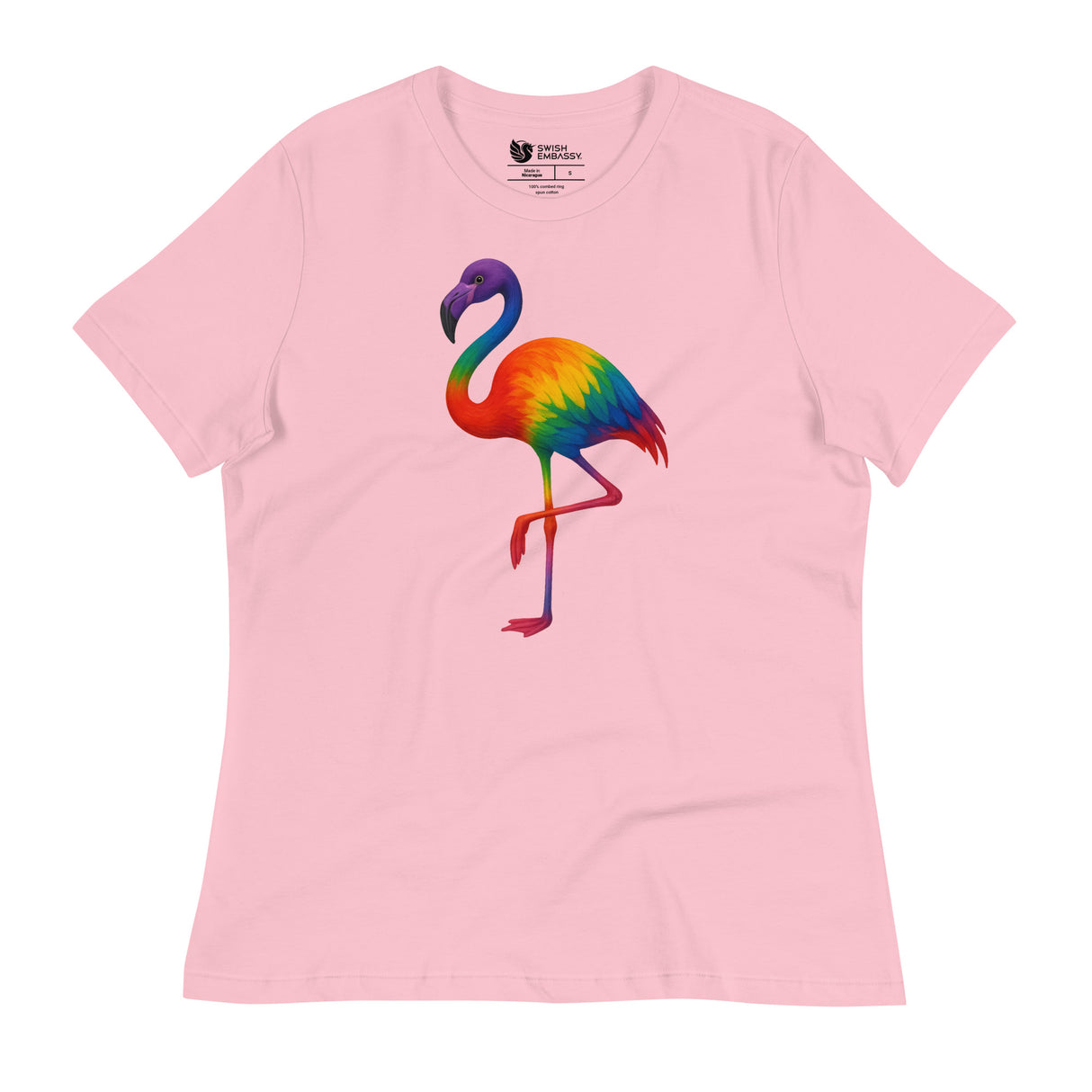 Pride Flamingo (Women's Relaxed T-Shirt)-Women's T-Shirts-Swish Embassy