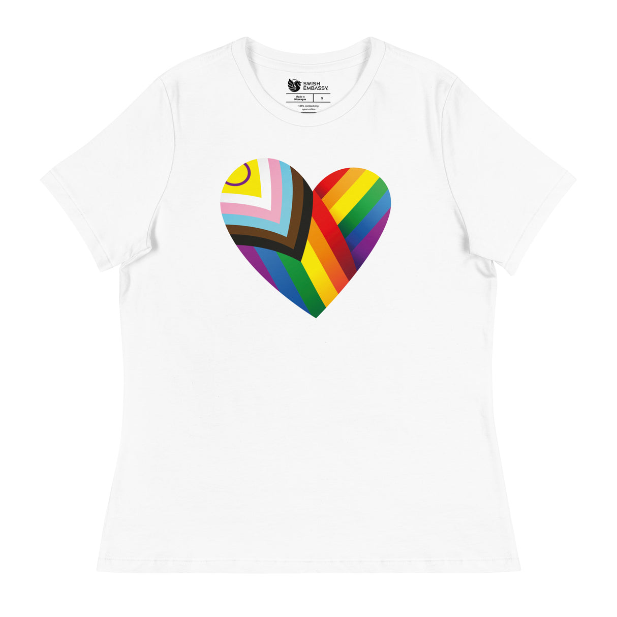 Pride Heart (Women's Relaxed T-Shirt)-Women's T-Shirts-Swish Embassy