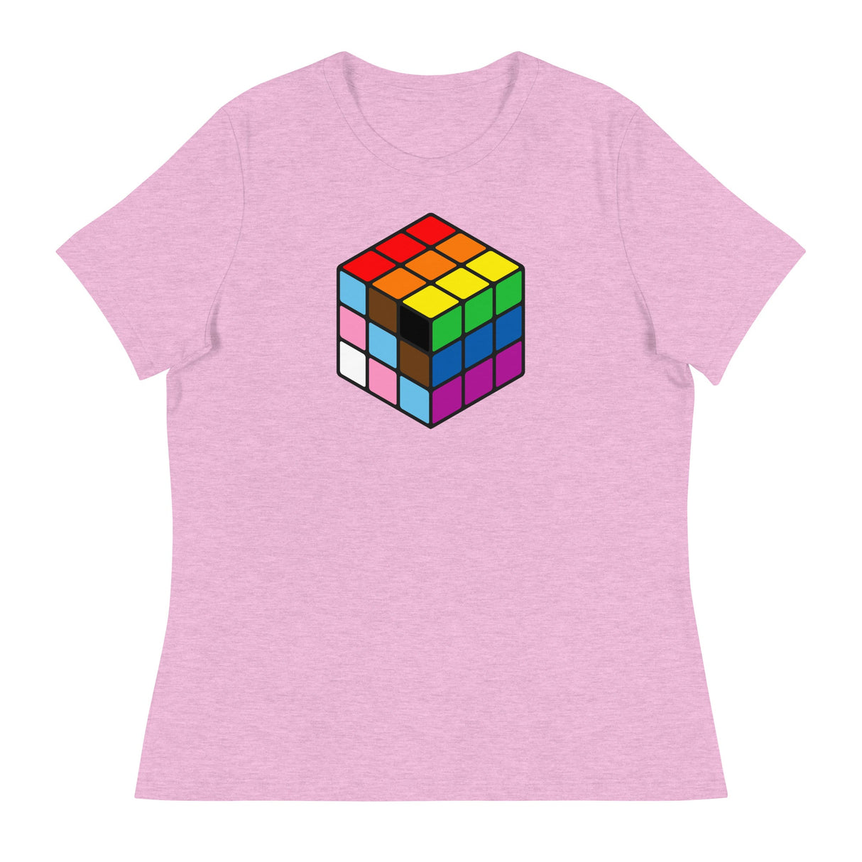 Rubik's Pride (Women's Relaxed T-Shirt)-Women's T-Shirts-Swish Embassy