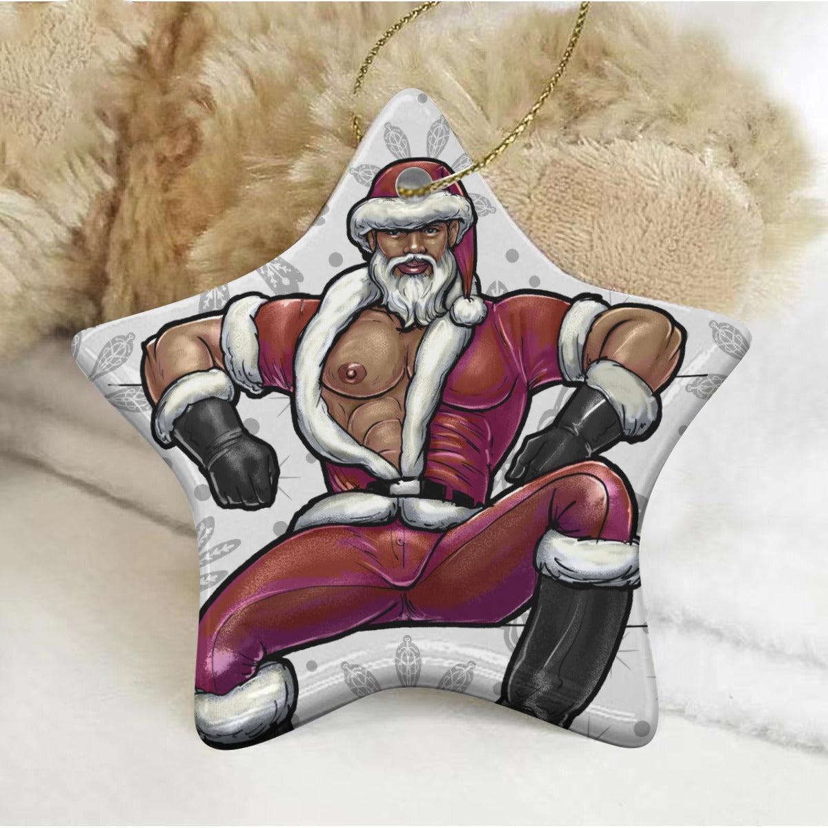 Santa Daddy (Ceramic Holiday Keepsake)-Ceramic Holiday Keepsake-Swish Embassy