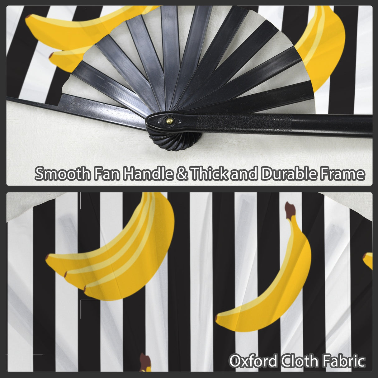 Striped Banana (Folding Clack Fan)-Folding Fans-Swish Embassy