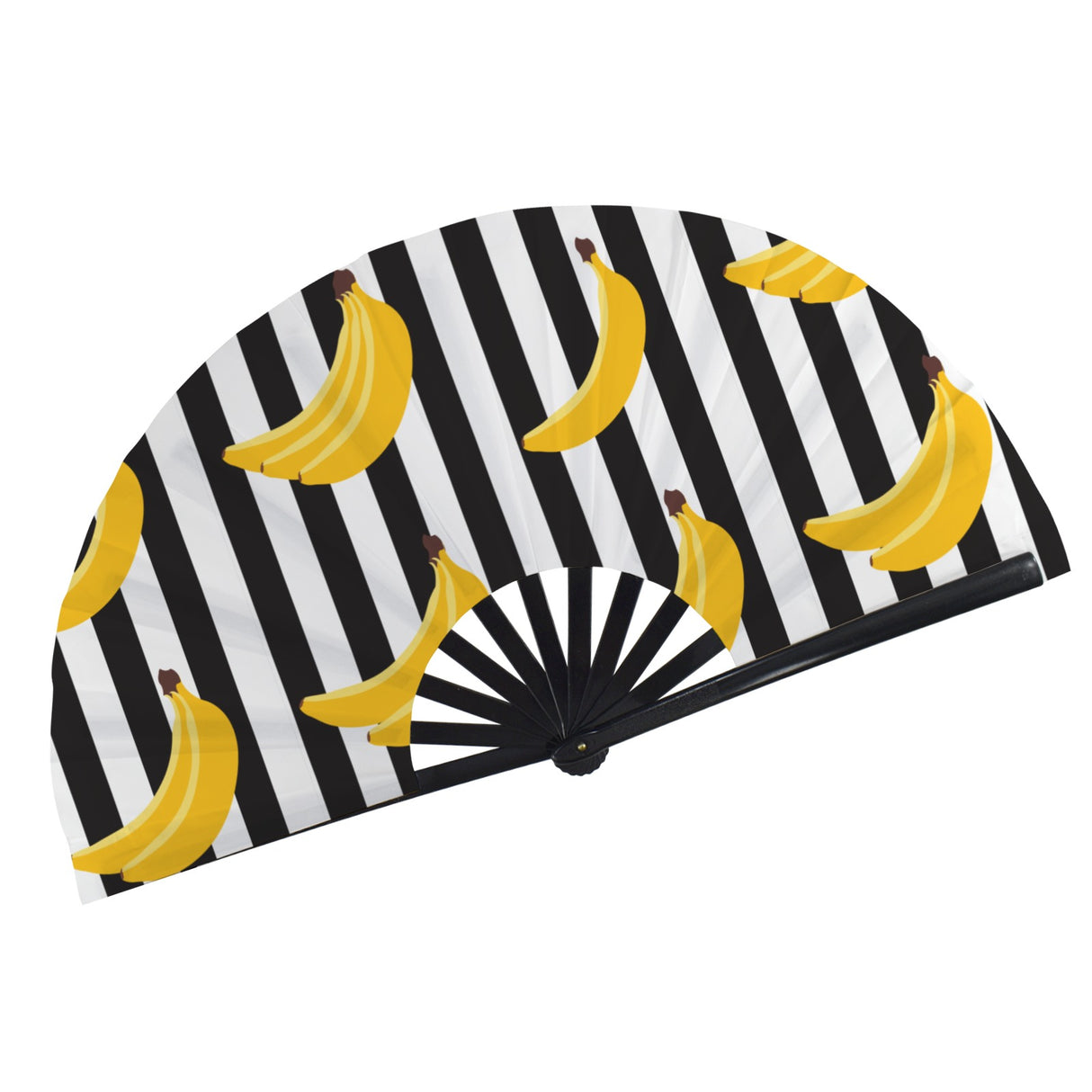 Striped Banana (Folding Clack Fan)-Folding Fans-Swish Embassy