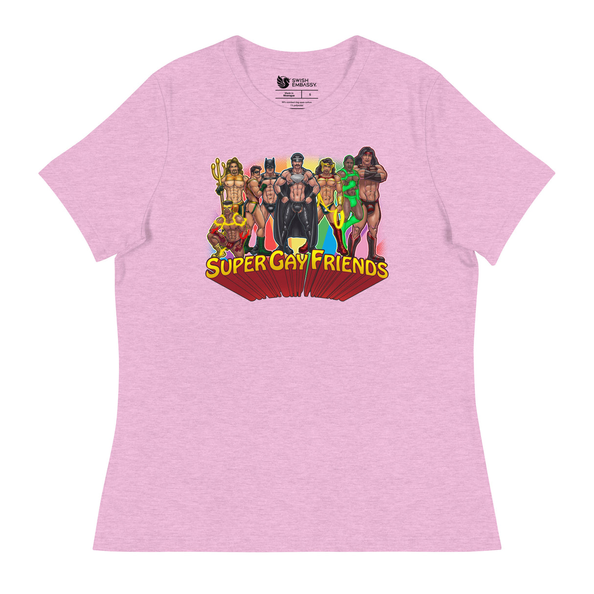 Supergay Friends (Women's Relaxed T-Shirt)-Women's T-Shirts-Swish Embassy