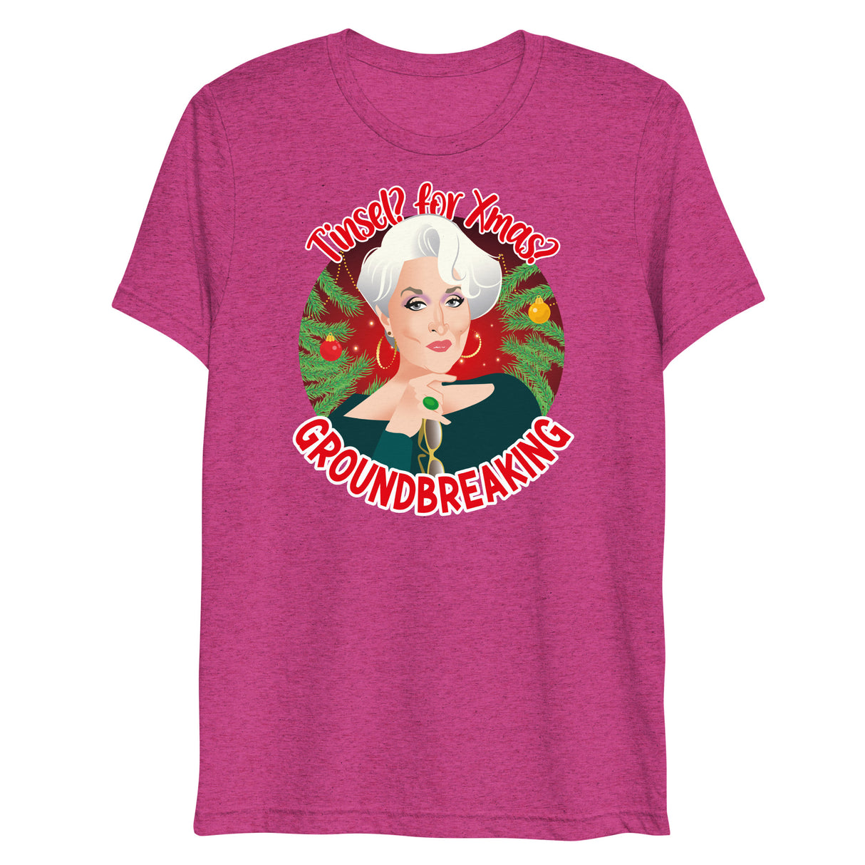 Tinsel for Xmas? Groundbreaking (Triblend)-Christmas Triblends-Swish Embassy