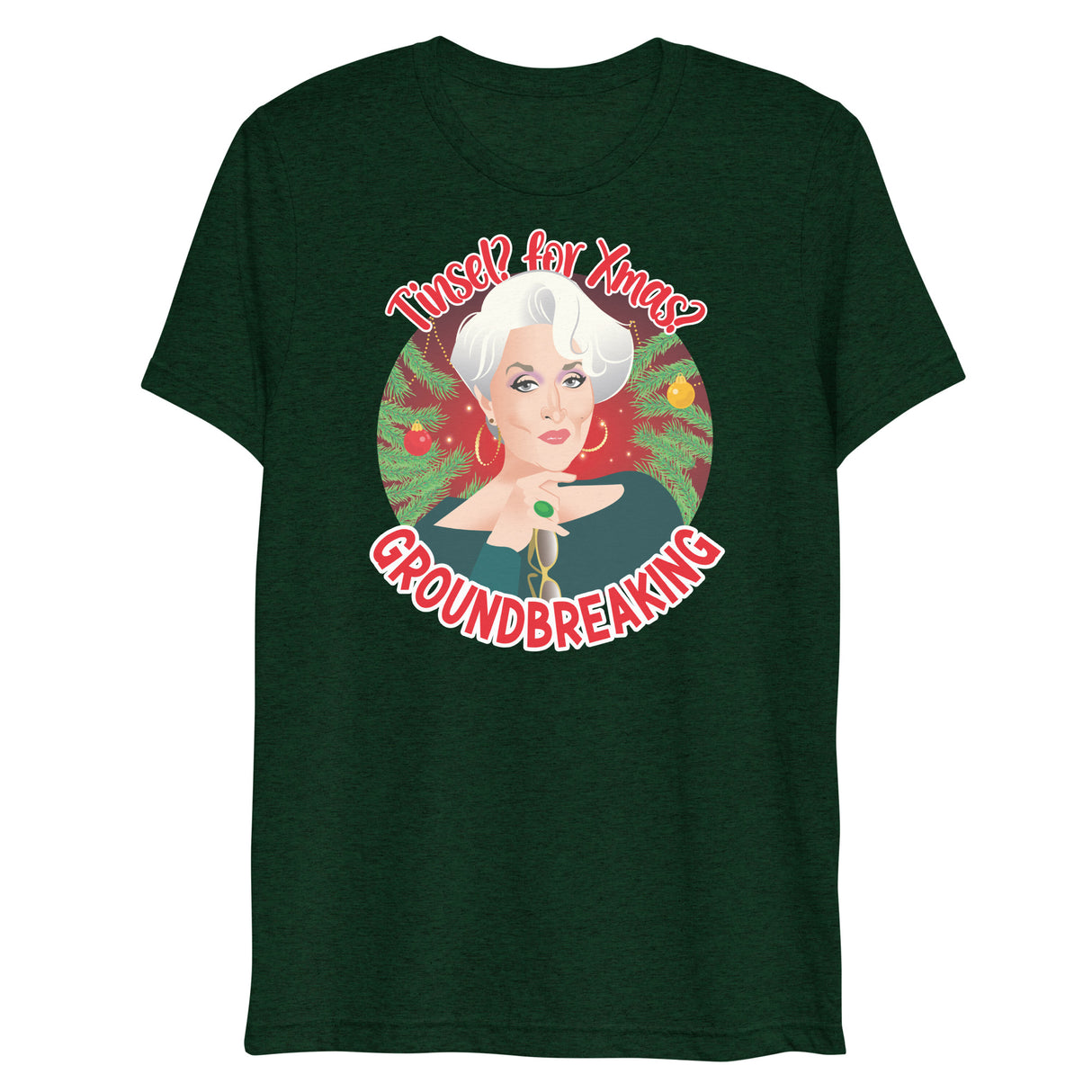 Tinsel for Xmas? Groundbreaking (Triblend)-Christmas Triblends-Swish Embassy