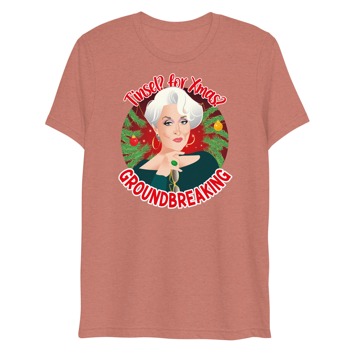 Tinsel for Xmas? Groundbreaking (Triblend)-Christmas Triblends-Swish Embassy