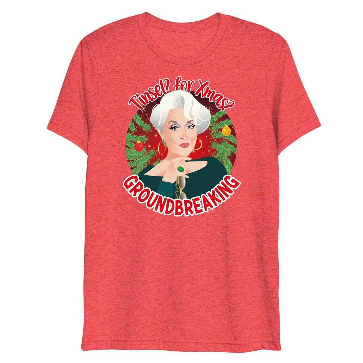 Tinsel for Xmas? Groundbreaking (Triblend)-Christmas Triblends-Swish Embassy