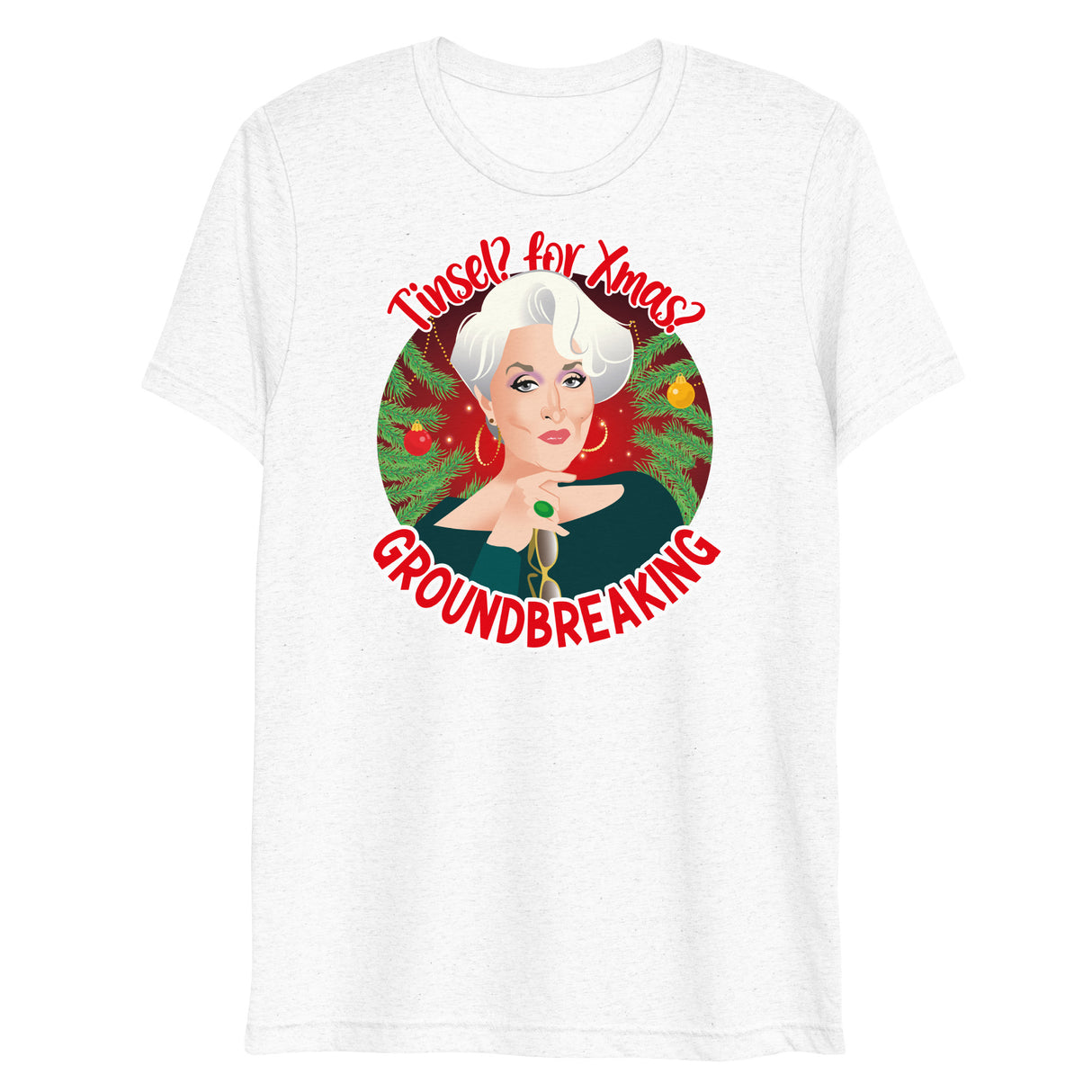 Tinsel for Xmas? Groundbreaking (Triblend)-Christmas Triblends-Swish Embassy