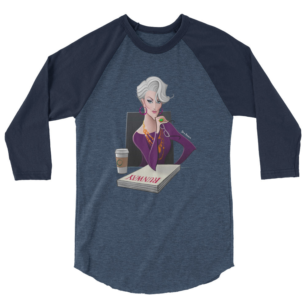 Dragon Lady (Raglan) - Heather Denim/Navy