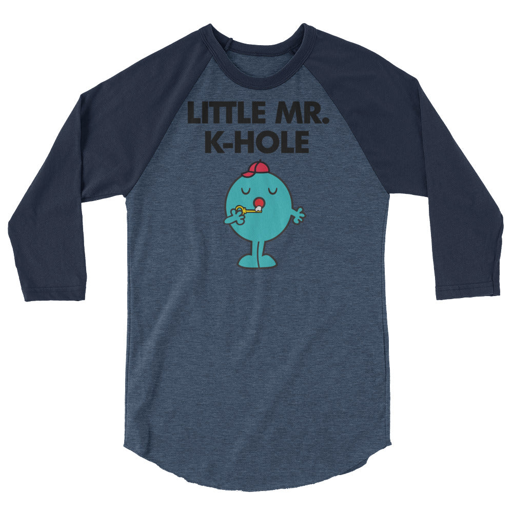 Little Mr. K-Hole (Raglan) - Heather Denim/Navy