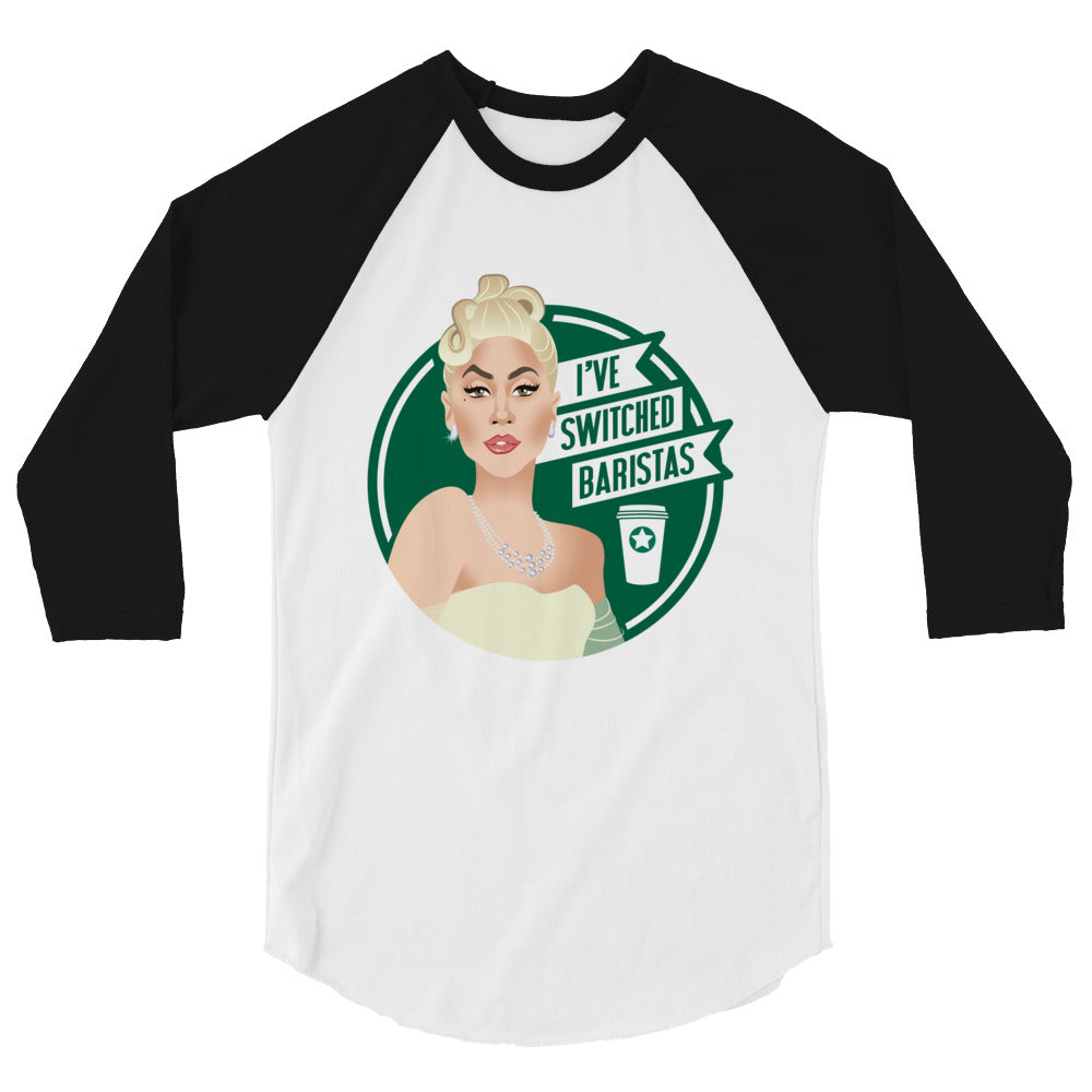 I've Switched Baristas (Raglan) - White/Black
