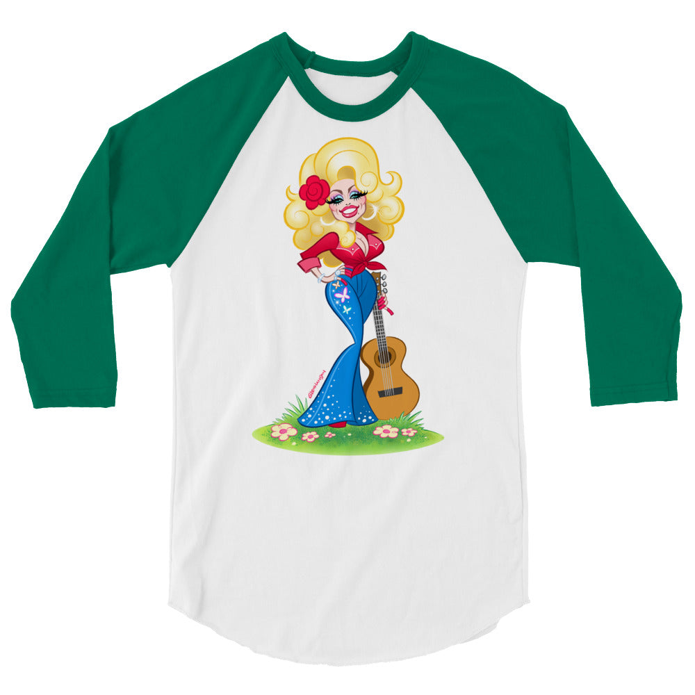 Smoky Mountain Glam (Raglan) - White/Kelly