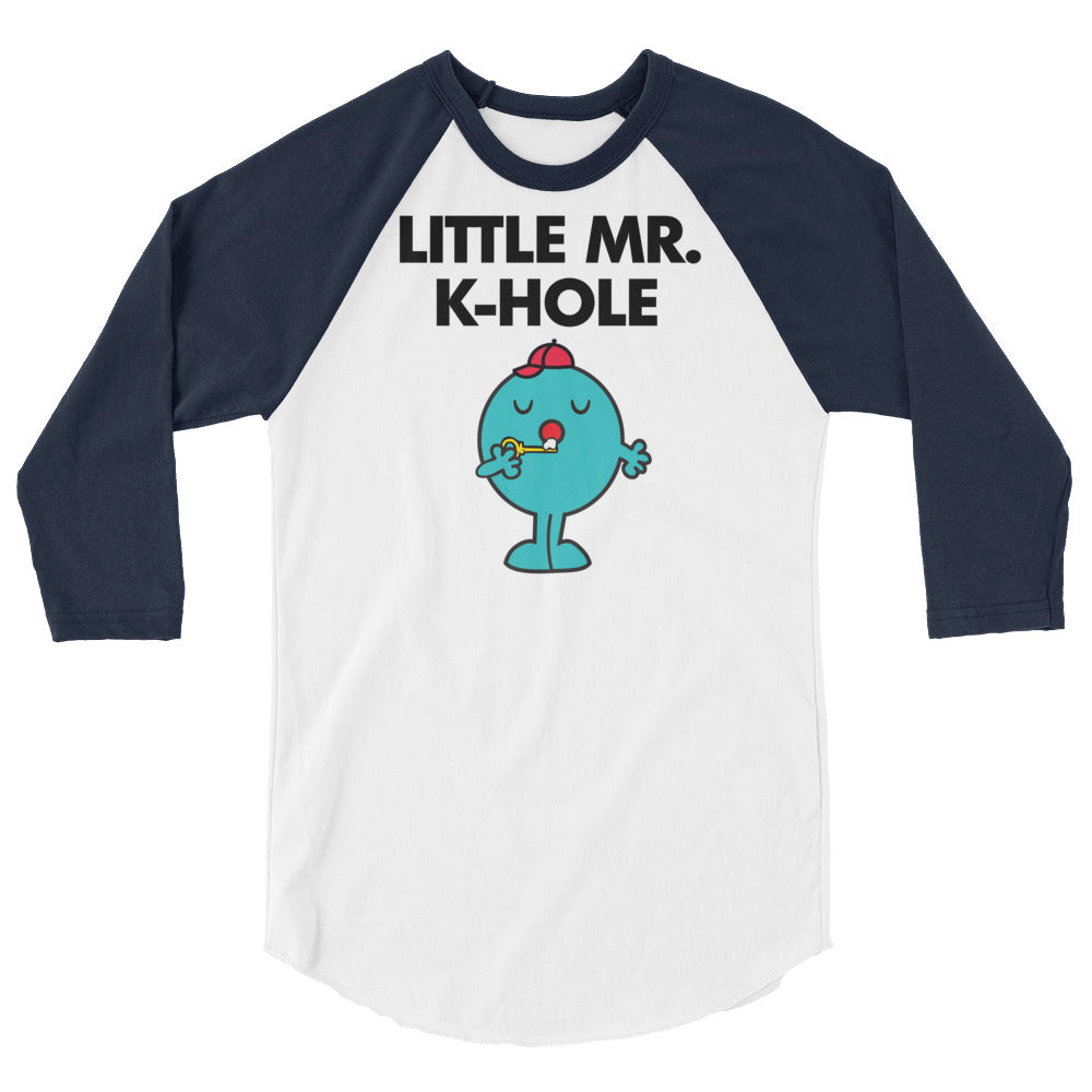 Little Mr. K-Hole (Raglan) - White/Navy