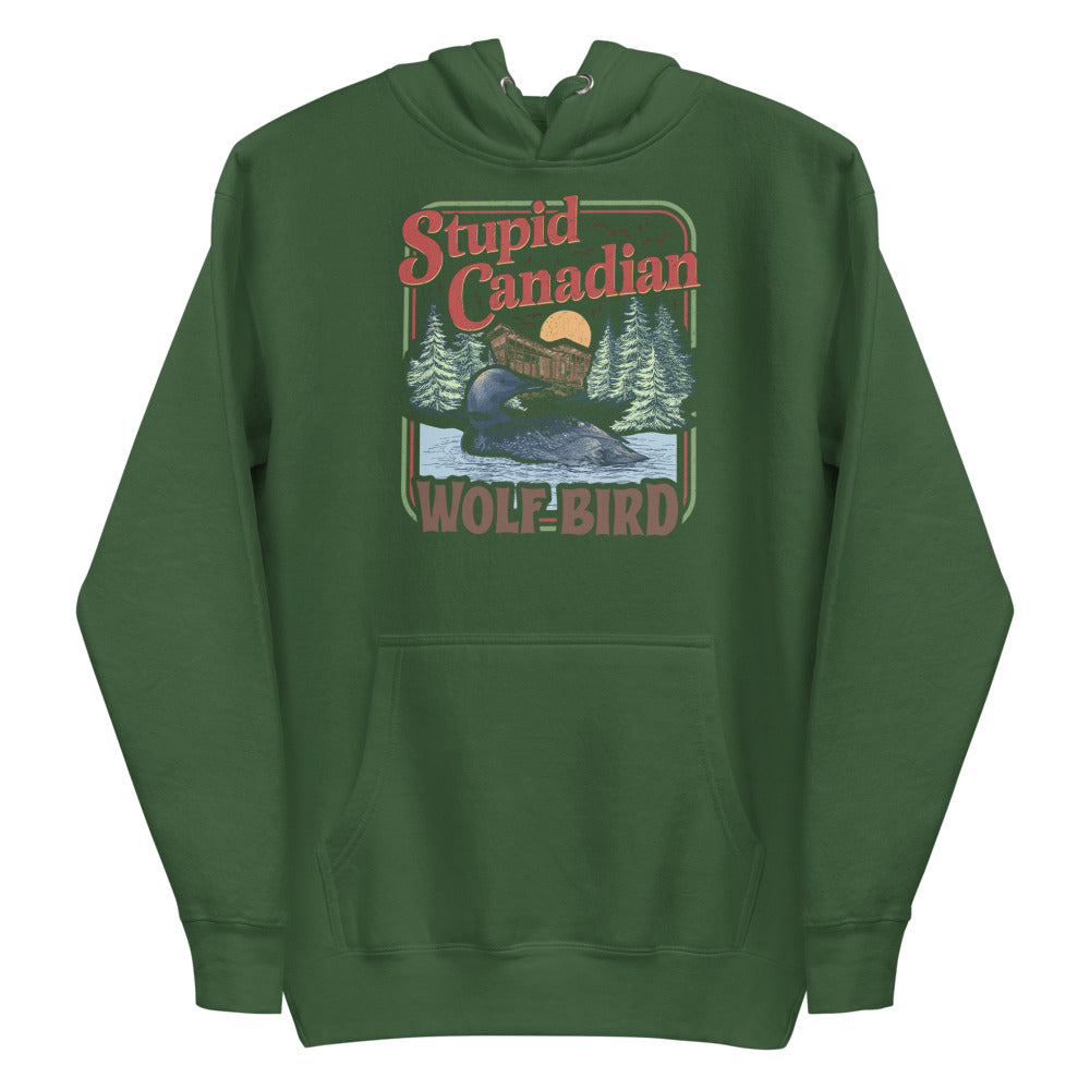 Wolf Bird (Hoodie) - Forest Green