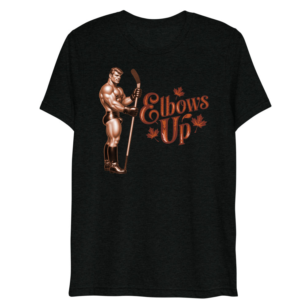 Elbows Up (Triblend) - Solid Black Triblend