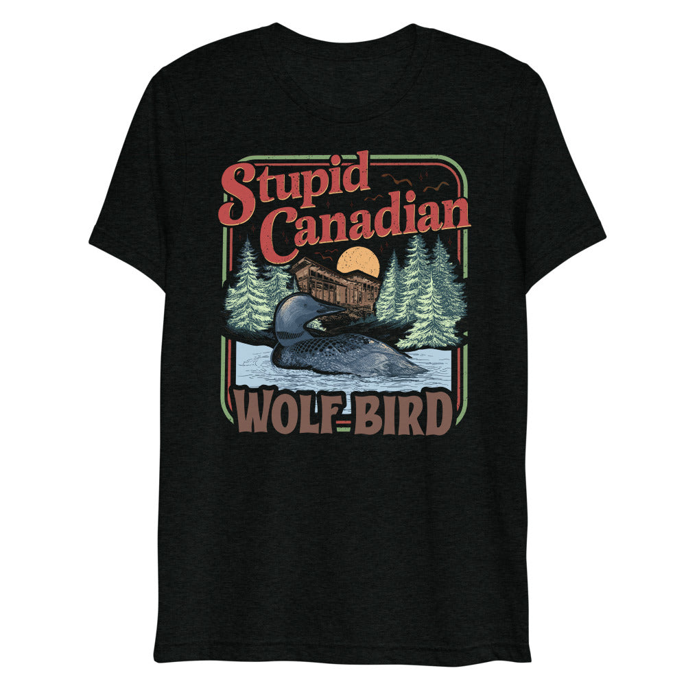 Wolf Bird (Triblend) - Solid Black Triblend