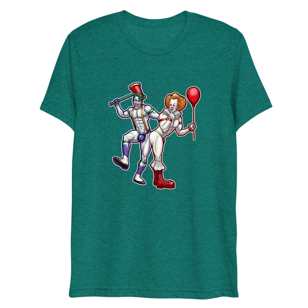 Clowns to the Left, Jokers to the Right (Triblend) - Teal Triblend