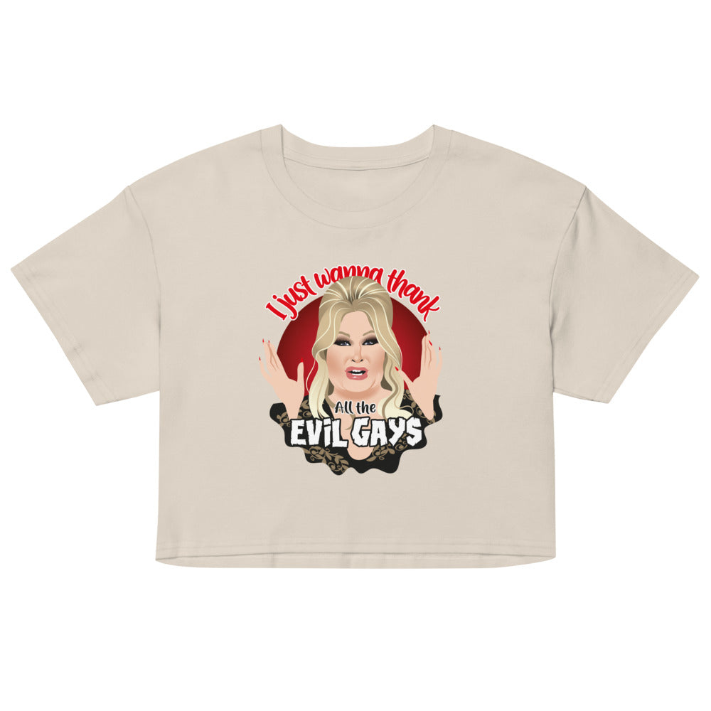 Evil Gays (Crop Top) - Bone