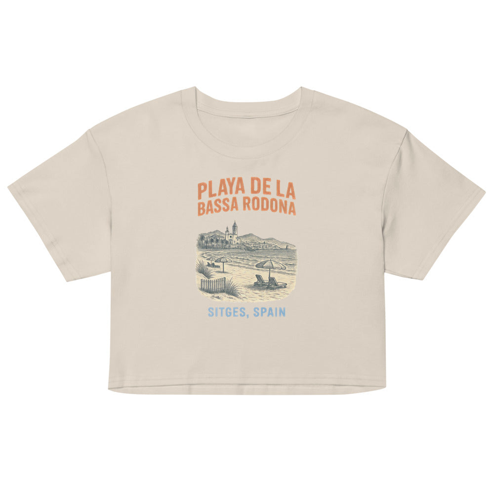 Playa de la Bassa Rodone (Crop Top) - Bone